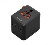 TESSAN Adaptateur Prise Universelle, Prise Internationale de Voyage avec 2 USB C et 2 USB A, Adaptateur Voyage Universel pour USA Anglaise Bresil Australie Canada Japon Italie Chine Suisse