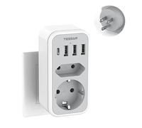 TESSAN Adaptateur Prise USA 6 en 1