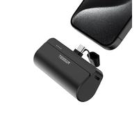 TESSAN Batterie Externe USB C, Mini Power Bank 5000mAh, Batterie Externe 10,5W pour Phone et Pad, Chargeur Portatif Compatible avec Les Dispositifs USB C, Noir