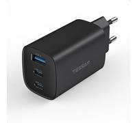 TESSAN Chargeur USB-C 65 W, Chargeur Rapide PD à 3 Ports, Adaptateur Secteur USB-C GaN Compact avec PPS, Compatible avec l'iPhone 17/16/15, Le MacBook Pro/Air, l'iPad Pro, Le Galaxy S26/S25, etc.