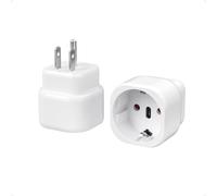 TESSAN Lot de 2 Adaptateur Prise USA, Compact Adaptateur Prise France vers USA, 2500W Adapter USA, pour Thaïlande, Canada, Amérique, Pérou, Costa Rica, Mexique, Cuba, Adapter Type B