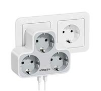TESSAN Multiprise murale avec 3 prises murales CA, 2 USB, 3600W, prise murale USB multiple pour téléphones, maison et bureau