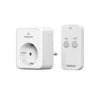 TESSAN Prise Telecommande sans Fil 30,5M, 3600W Prise Connectée avec Interrupteur, Electrique avec Telecommande à Aimantation, Commandée pour Lampe et Électroménager, Blanche