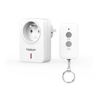 TESSAN Prise Telecommande Sans Fil, Portée 30M, 2300W Prise Télécommandée Avec Interrupteur, Commandée Pour Lampe et Électroménager, Préprogrammé Pour une Utilisation en Intérieur