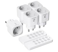 TESSAN Prise Telecommande sans Fil, Portée de 30,5 M, Lot de 5, Blanc