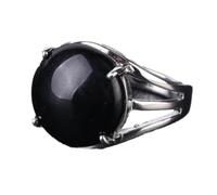 Tesselite Bague en Pierre - Bague en Cristal pour Femme Bague en Pierre Naturelle Bague en Perles Aventurine Verte Améthyste Quartz Bijoux de fête Blanc,Agate Noire,Taille Unique