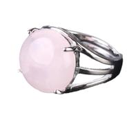Tesselite Bagues en Pierre - Bagues en Cristal pour Femmes Bagues en Pierre Naturelle Bagues en Perles Améthyste Quartz Violet Bijoux de fête Blanc, Quartz Rose, Taille Unique
