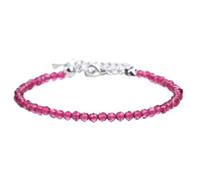 Bracelet en Pierre - Mini Perles Multicolores Bracelet 3MM Pierre Naturelle Oeil de Tigre Bracelets Mode Femme Yoga Bracelet pour Hommes Femmes Bijoux, Rubis, Taille Unique