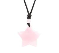 Tesselite Collier en Pierre-Étoile Collier en Cristal Pendentif en Pierre Naturelle Oeil de Tigre Améthystes Quartz Rose Obsidienne Colliers pour Hommes Femmes,Rose,Quartz,Taille Unique