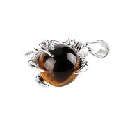 Tesselite Collier en Pierre-Pendentifs de Griffe de Dragon en Pierre Naturelle pour Collier Oeil de Tigre Malachite Bijoux Femmes Hommes Bijoux à la Mode, Oeil de Tigre, Taille Unique