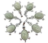 Tesselite Étrange Pierre Naturelle Cristal Pierre précieuse Obsidienne Blanc Turquoise Tortue Pendentif rétro Mignon Unisexe Printemps et Automne Usage Quotidien - aléatoire,Green Jade,Taille Unique