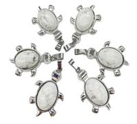 Tesselite Étrange Pierre Naturelle Cristal Pierre précieuse Obsidienne Blanc Turquoise Tortue Pendentif rétro Mignon Unisexe Printemps et Automne Usage Quotidien - aléatoire,White Turquoise,One Size