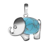 Tesselite Pendentif éléphant Mignon pour Enfants, Bijoux Chakra, Pierre précieuse Naturelle, œil de Tigre, Quartz Rose, Unisexe, Bijoux Simples, Bleu Turquoise, Taille Unique