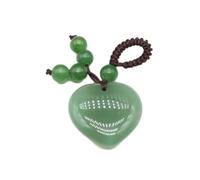 Tesselite Sac en Forme de Coeur Porte-clés Accessoires Pierre Naturelle Mignon Voiture Porte-clés Fille Couple Bricolage Moto Porte-clés Anneau boucle-1PC, Aventurine Verte, Taille Unique