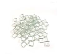 Tesselles mosaique 100 pièces, carreaux de mosaïque en verre carrés de 1 cm, matériaux de processus de mosaïque à faire soi-même Mosaique verre (Color : Transparent)