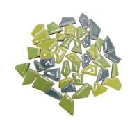 Tesselles mosaique Carreaux de mosaïque en céramique 200 g/7,05 oz Mosaique verre(Green mix 2)