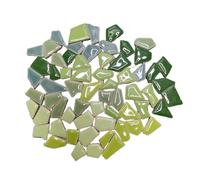Tesselles mosaique Carreaux de mosaïque en céramique 200 g/7,05 oz Mosaique verre(Green mix)