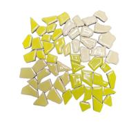 Tesselles mosaique Carreaux de mosaïque en céramique faits à la main, 200 g/7,05 oz Mosaique verre(Yellow mix)