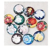 Tesselles mosaique DIFFÉRENCE VERRE DE FLEUR MOSAIC Cabochons Cabochons Mosaïque imprimé Dôme Cabochons Cabochons Carreaux de mosaïque for artisanat auto-adhésif Mosaique verre ( Color : 10mm 100pcs )