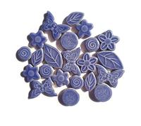 Tesselles mosaique Mosaïque en céramique 200g arc/feuille/mosaïque en céramique en forme de papillon Mosaique verre (Color : Blue, Size : 200g-7.05oz)