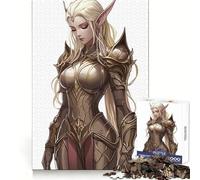 Tessia Eralith en Armure Puzzle de 1000 pièces pour Adolescents Jeu de logique Passe-Temps à la Maison Découpe précise Cadeau de fête 50x75cm