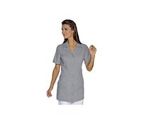 tessile astorino Broderie gratuite - Blouse de travail pour femme - Gris - Divisée pour Maître, entreprises, nettoyage, coiffeuse, esthéticienne, école maternelle - Casquette personnalisée - Gris - XS