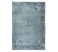 TESSO LIVING Kelim Vintage Tapis Salon Argenté 195 X 280 cm - Tapis Oriental de Chambre à Poils Courts - Style Berbere