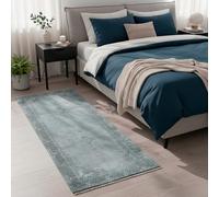 TESSO LIVING Kelim Vintage Tapis Salon Argenté 80 X 195 cm - Tapis Couloir Oriental de Chambre à Poils Courts - Style Berbere