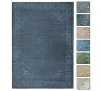 TESSO LIVING Kelim Vintage Tapis Salon Bleu 230 X 320 cm - Tapis Oriental de Chambre à Poils Courts - Style Berbere