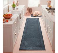 TESSO LIVING Kelim Vintage Tapis Salon Bleu 80 X 195 cm - Tapis Couloir Oriental de Chambre à Poils Courts - Style Berbere