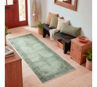 TESSO LIVING Kelim Vintage Tapis Salon Vert Mousse 80 X 195 cm - Tapis Couloir Oriental de Chambre à Poils Courts - Style Berbere