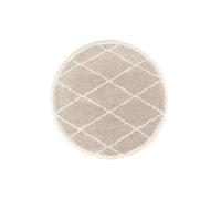 TESSO LIVING Shaggy Tapis Couloir 80 x 200 Beige Dessin Diamant, Tapis Poils Longs Extra Doux
