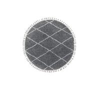 TESSO LIVING Shaggy Tapis Couloir 80 x 200 Gris Dessin Diamant, Tapis Poils Longs Extra Doux