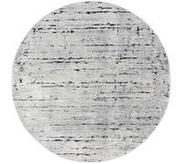 TESSO LIVING Tapis Salon Moderne Rond Gris foncé 120 cm - Tapis de Chambre Doux à Poils Courts - Design et Confort