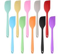 TESSTSY 10 Pièces Ustensiles à Mini Spatule Maryse Silicone Cuillere Patisserie Professionnelle Alimentaire, U-Taste Spatule à Cuillère en Silicone pour Cuisson, Mélange, la Pâtisserie