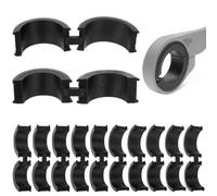 TESSTSY 12 Vélo Guidon Cale Entretoise, Joints en Caoutchouc pour Guidon de Vélo, Joints Antidérapants en Caoutchouc pour Guidon de Vélo, pour VTT, Guidon de Vélo 31,8 à 25,4/22,2