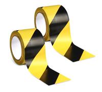 TESSTSY 2 Rouleau Rubalise Jaune et Noir 48mm x 33m, Jaune et Noir | Ruban de Signalisation de Danger en PVC, Ruban Adhésif de Signalisation, Balise et Signalise les Zones Dangereuses