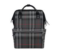 Tessuto Tartan Trama Seamless Pattern Sac à Langer Sac à Dos Grande Capacité Multifonction Sac à Couches pour Voyage Maman Femme Papa