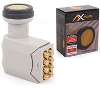 [Test 2xtrès bien*] AX Mimic Octo LNB Sun Protect (extrêmement froid et résistant à la chaleur -35 °C ~ 70 °C) avec filtre LTE, 8 participants, 0.1 dB, 8 ports, contacts plaqués or, avec protection