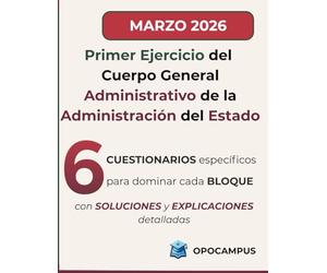 Test Administrativo del Estado (C1 AGE): 600 preguntas tipo test por bloques: Seis cuestionarios específicos para el primer ejercicio con respuestas comentadas y fundamentación jurídica