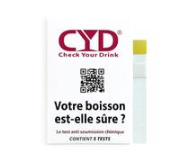Test anti drogue - Kit de dépistage de drogues rapide et pratique pour boissons - Détection en 2 minutes - 5 tests Inclus - Kits de tests à prendre partout avec vous