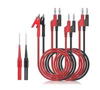 Test avec pince et fiches bananes haute conductivité adaptée aux oscilloscopes et tests électriques flexibles