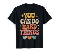 Test Day Teacher You Can Do Hard Things Women Kids Groovy T-Shirt
