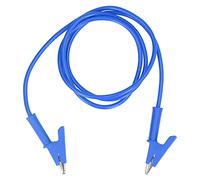 Test de clip Ouverture de 10 mm Test de batterie 20A 3000V (Blue) | Fil de test, gaine en silicone, clips en laiton, terminé, utilisation de la batterie du véhicule, projet électrique