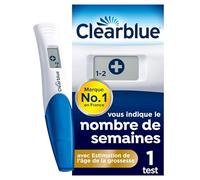 Clearblue Test De Grossesse Digital Avec Estimation De l’Âge De La Grossesse, 1 Test Digital, Vous indique le nombre de semaines depuis la conception, 1-2, 2-3 ou 3+ semaines