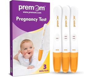 Test de Grossesse Précoce 10 UI/L, Premom 3 hCG en Stylo Urinaire Fiable Rapide et Facile avec l'Application Gratuite