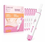 Test de Grossesse Précoce, Lot de 6 Tests Urinaires de Grossesse | Détection Rapide à Domicile, Pratique et Rapide, Bâtonnets Individuels Faciles à Utiliser, Résultat Clair et Lisible