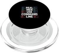 Test de pénétration Humour « Real Men Use Command Line » PopSockets PopGrip pour MagSafe