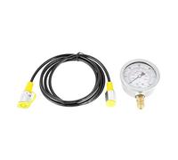 Test de Pression Hydraulique Kit Professionnel 0-600BAR/8500PSI | Manomètre Haute Précision + Tuyau Renforcé 1.56m & Connecteurs BSP1/4 | Pour Systèmes Hydrauliques
