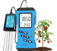 Test de Sol, PH, température et humidité, Compteur NPK (Azote, phosphore) | Capteur sensible haute précision 7 en 1 et écran LCD rétroéclairé, analyseur fertilité du sol for jardin, culture du sol
